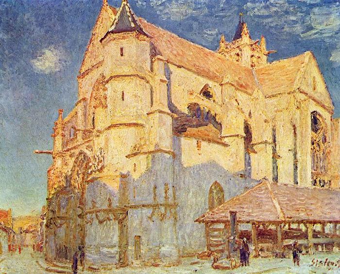 Alfred Sisley Kirche von Moret Sweden oil painting art